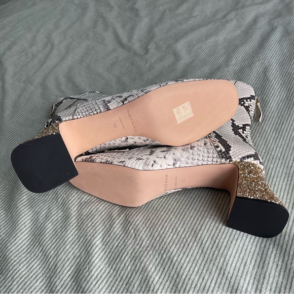 ROCHAS PARIS *BRAND NEW* | Python Glitter Ankle Bootie | IT 40 - Picture 6 of 15